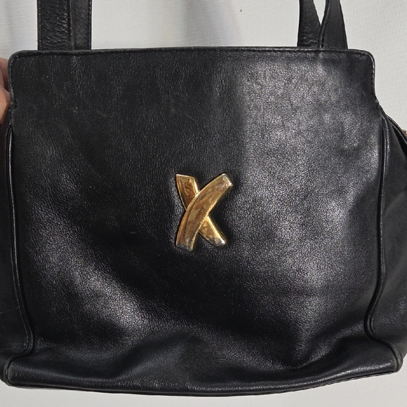 Paloma Picasso Black Shoulder Bag with Gold Logo - Picture 5 of 16
